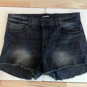 Express Black Denim Shorts